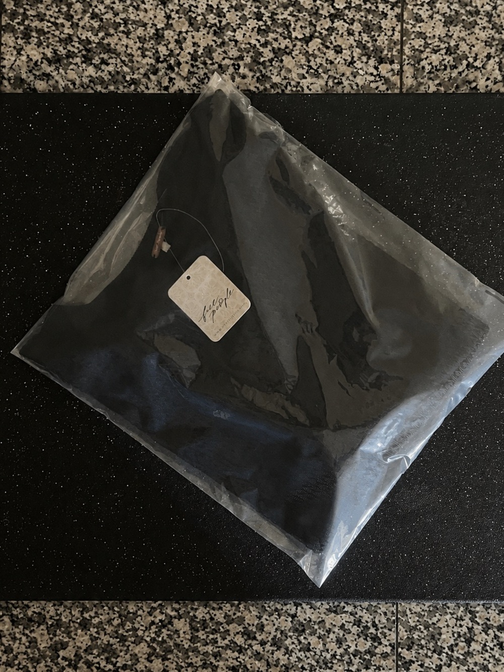 Free People H2O Crew Sweater Pullover Knit Semi‎ Sheer Long Sleeve Black Medium - Picture 7 of 7